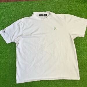 Ping Logo Shirt XL Neon Embroidered Logo White Shirt Golf Casual